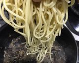 A picture of step 7 of Black Spaghetti.