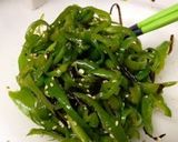 A picture of step 2 of Just Microwave! Green Pepper with Shio-konbu.
