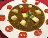 A picture of step 7 of Palak Paneer.