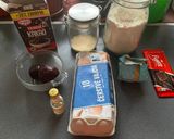 A picture of step 1 of Beetroot brownies.