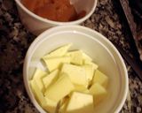 A picture of step 1 of Spoons of Manchego, jelly Quince, Pecans and Tomato Jam.