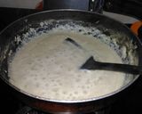 A picture of step 1 of Banana burfi.