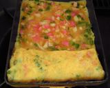 A picture of step 3 of Rolled Omelette with Kamaboko Fish Cakes and Green Onions for Lunchboxes.