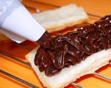 A picture of step 11 of Easy Chocolate Cream Mille-Feuille for Valentine's Day.