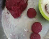 A picture of step 2 of Beet root poori.
