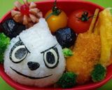 A picture of step 7 of Pokémon Pancham Character Bento.