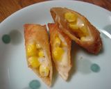 A picture of step 4 of Simple Edamame Spring Rolls.