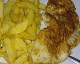 A picture of step 6 of Chips,fried egg and sweet n chili sauce.