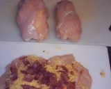 A picture of step 3 of Bacon chedder stuffed chicken.