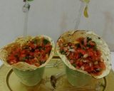 A picture of step 3 of Masala Papad Cone.