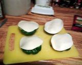 A picture of step 6 of Philly cheesesteak stuffed bell peppers.
