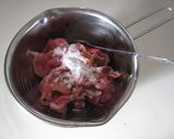 A picture of step 2 of Pan-Fried Bitter Melon and Pork with Miso.