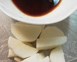 A picture of step 2 of Popular Easy Crunchy Teriyaki Nagaimo Yam and Pork Stir-fry.