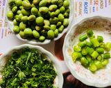 A picture of step 1 of Lilva beans Broccoli bhaji.