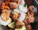A picture of step 1 of Garlic shrimp & sausage skillet.