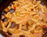 Padlizsános serpenyős tészta recept fázis 4 fotója