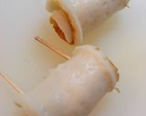 A picture of step 2 of Deep Fried Chikuwa Fish Stick, Nori Seaweed and Cheese.