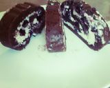 A picture of step 4 of Chocolate swiss roll.
