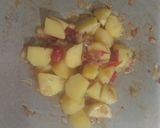 A picture of step 6 of Meethi Alo.