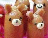 A picture of step 6 of Wiener Sausage Bears for Bento.