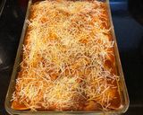 A picture of step 5 of Enchilada Casserole.