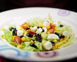 A picture of step 2 of Greek salad.