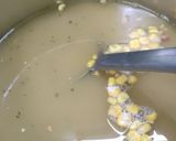 A picture of step 6 of Winter homemade palak saag, peas, corn soup.