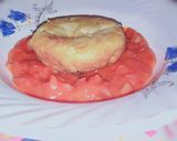 A picture of step 5 of Deep fried yogart cake with pizza red sauce🍝melt in mouth😋.