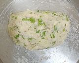 A picture of step 3 of Aloo Puri.