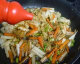 A picture of step 4 of Daikon Radish Skin and Carrot Kinpira.