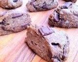 A picture of step 14 of Pancake Mix Matcha Chocolate Scone.