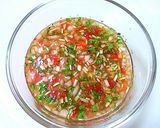 A picture of step 4 of Mexican Style Chilled Chinese Noodles with Salsa.