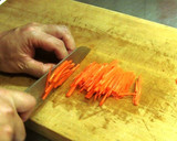 A picture of step 3 of Caesar Salad Udon.