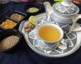 A picture of step 3 of Fenugreek lemon ginger spice detox tea.