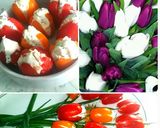 Une image de l'étape 3 de Tulipes de tomates cerises au kiri.