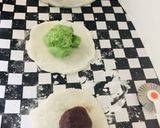 Foto del paso 4 de la receta: Japanese 🎌Mochi Relleno con Helados de Matcha, Frambuesas, Anko (frijol dulce) !