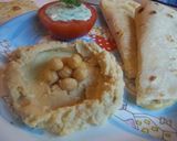 A picture of step 4 of Turkish Hummus - Chickpea Dip.