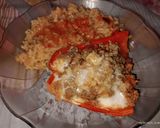 Foto del paso 5 de la receta: 🌶️ Morrones rellenos en salsa con arroz 🍲