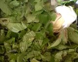 A picture of step 2 of Gongura leaves Sabji.