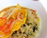 A picture of step 4 of A Family Favorite: Japanese Flavored Spinach Fried Rice.