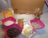 Mandulás- csokoládés keksz recept fázis 1 fotója