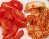 A picture of step 1 of Kimchi and Tomato Rice Bowl for an Energy Boost in the Morning.