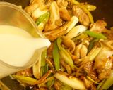 A picture of step 5 of Chicken and Japanese Leek in Soy Sauce & Butter Milk Sauté.