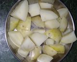 A picture of step 1 of Chatpate hare bhare aloo.