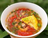 Hình bước làm 2 của món Bún riêu tôm khô