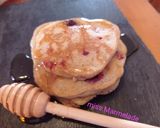 Φωτογραφία βήματος 13 της συνταγής Pancakes με μύρτιλα και σμέουρα 🥞🫐