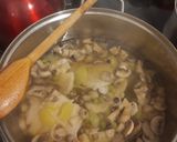 ,,Schab z groszkiem, patisonem i pieczarkami w sosie,, krok przepisu 4 zdjęcie