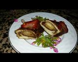 Une image de l'étape 5 de Pain de mie roulé au nutella,fraises,banane.