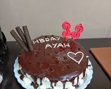 Foto langkah ke 11 dari resep Kue Tart Ulang tahun simple basic brownies.