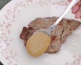 A picture of step 6 of Beef Steak with Mustard Sauce.